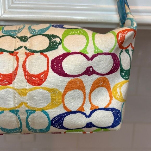 Coach Bag Purse Handbag Mini Hobo Signature "C" Rainbow Scribble Bag Pocketbook - Picture 3 of 16